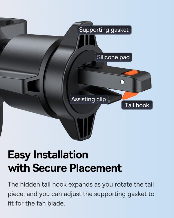 Metāla 3. vecuma gravitācijas automašīnas telefona turētājs gaisa atverei - melns