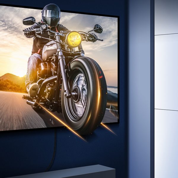 HDMI augstas izšķirtspējas sērijas 8K video kabelis 1 m - melns