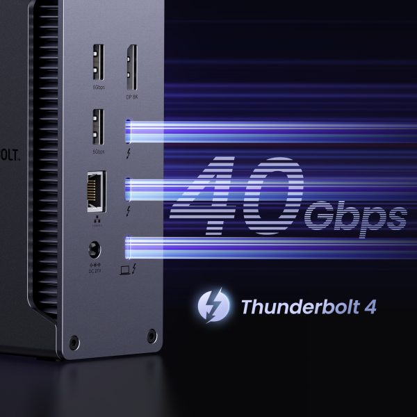 13in1 Thunderbolt 4 dokstacija / USB-A / DP / RJ45 / SD TF lasītājs / USB-C / Mini ligzda