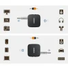Bluetooth 5.2 TX RX mini ligzda USB-C RCA audio raidītājs-uztvērējs - melns