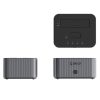 IT28E-C dokstacija ar klonēšanas funkciju 2 M.2 NVME 2,5 collu / 3,5 collu HDD / 2,5 collu SSD diskdziņiem - pelēka