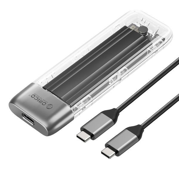 TXM2-C3 M.2 NVME USB-C 10Gb/s diska korpuss — pelēks