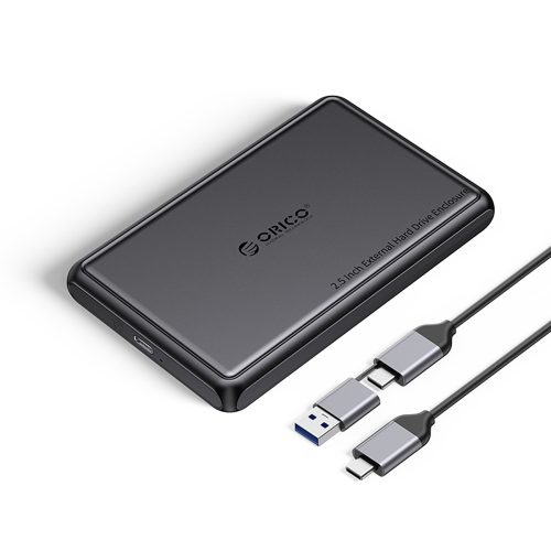 DDL25-C3 2,5 collu cietā diska / SSD korpuss USB-C 5Gb/s - melns
