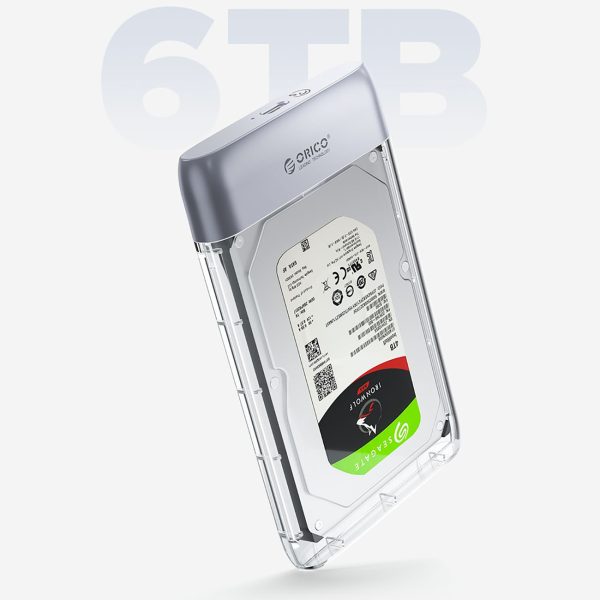 1027710-4-kieszen-obudowa-na-dysk-tx25c3-2-5-hdd-ssd-usb-orico-hurtownia-dropshipping.jpg TX25C3 2,5 collu HDD / SSD USB-C 5Gb/s korpuss - caurspīdīgs