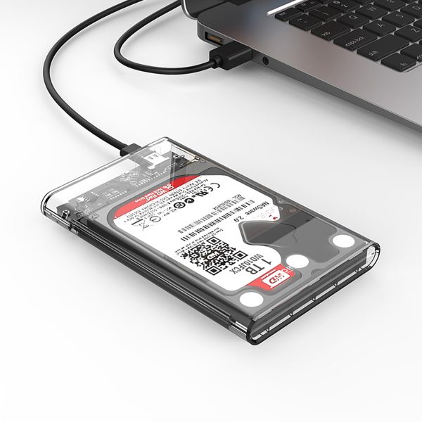 2139C3 2,5 collu HDD / SSD USB-C 5Gb/s korpuss - caurspīdīgs