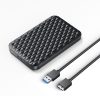2520U3-V1 2,5 collu HDD / SSD USB Micro-B 5 Gb/s disku korpuss - melns