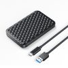 2520C3-V1 2,5 collu cietā diska / SSD korpuss USB-C 5 Gb/s - melns