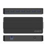 H7928-U3-V1 7x USB-A sadalītāja centrmezgls - melns