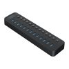 CT2U3-13AB centrmezgls ar 13x USB-A slēdžiem - melns