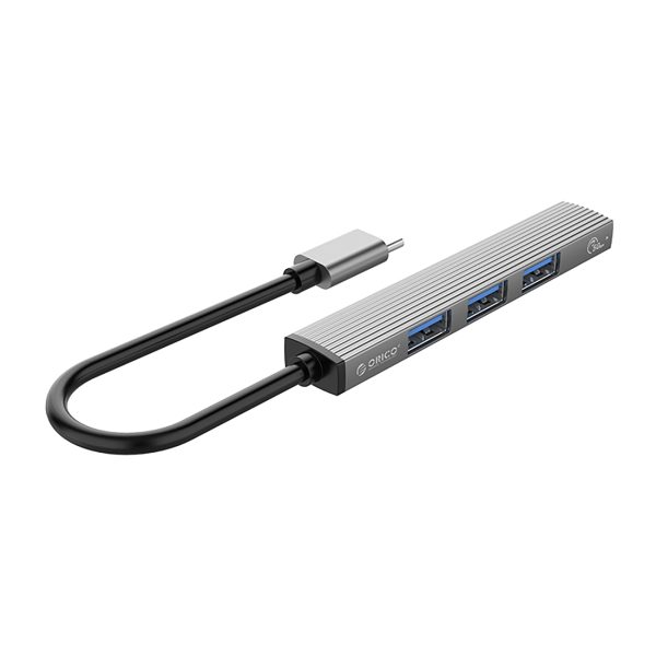 Hub AH-13 dokstacijas sadalītājs USB-C uz 4x USB-A - pelēks