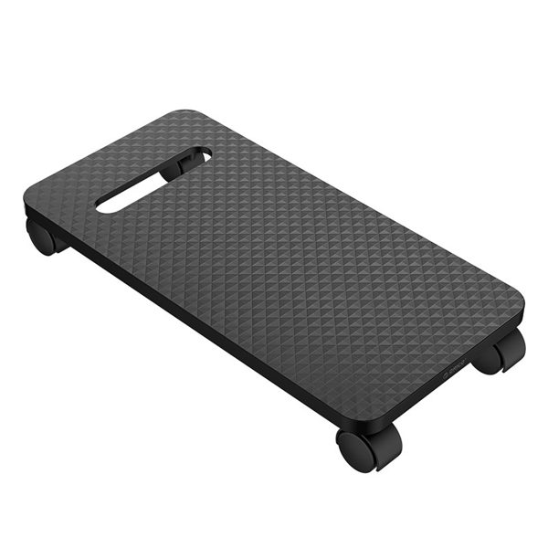 1027758-1-podstawka-cpb1-polka-na-komputer-z-kolkami-czarn-orico-hurtownia-dropshipping.jpg CPB1 datora plaukta statīvs ar riteņiem - melns