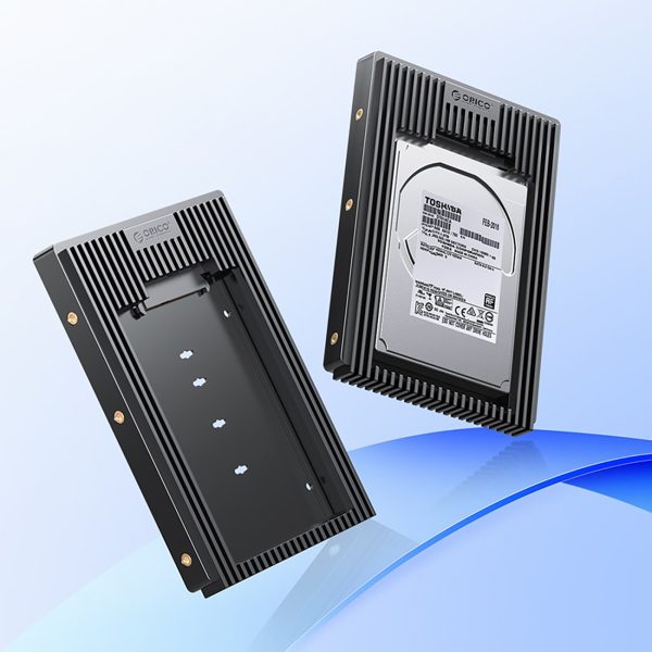 D2SS-6G adapteris no 2,5" uz 3,5" diska adapteris - melns