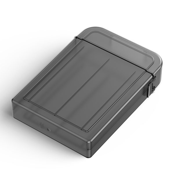 PPH-25 aizsargvāciņš 2,5 collu cietajam diskam - daļēji caurspīdīgs, pelēks