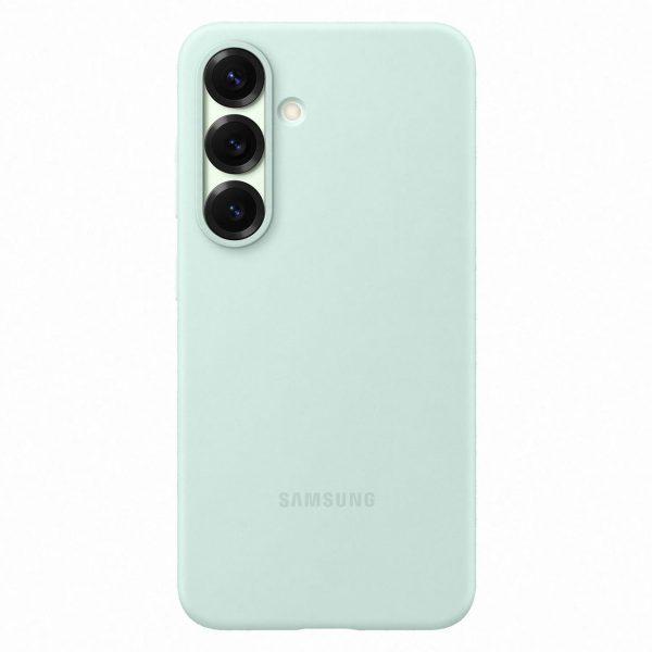 1027910-1-etui-silikonowe-plecki-samsung-silicone-case-do-sa-samsung-hurtownia-dropshipping.jpg Samsung silikona maciņš Samsung Galaxy S25 tālrunim - piparmētru krāsā