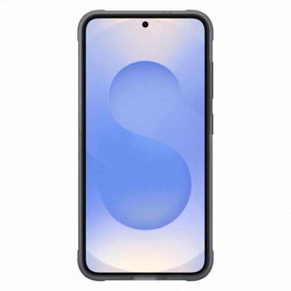 Samsung Flipsuit maciņš, izturīgs silikona aizmugures maks, Samsung Galaxy S25 tālrunim - melns