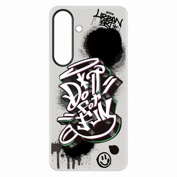 Samsung Flipsuit maciņš, izturīgs silikona aizmugures maks, Samsung Galaxy S25 tālrunim - melns