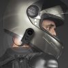 Bezvadu mono motocikla ķiveres austiņas - melnas