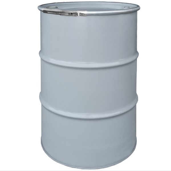 1028054-1.jpg Tērauda metāla muca OH 212L ar noņemamu vāku un 2 un 3/4 aizbāžņiem - PELĒKA MAISĪJUMS