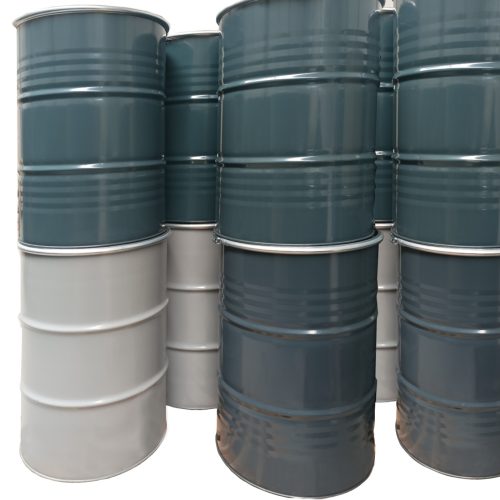 Tērauda metāla muca OH 212L ar noņemamu vāku un 2 un 3/4 aizbāžņiem - PELĒKA MAISĪJUMS