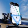F2N+ automašīnas turētājs viedtālrunim ar piesūcekni, gravitācijas, 360 grādi - melns