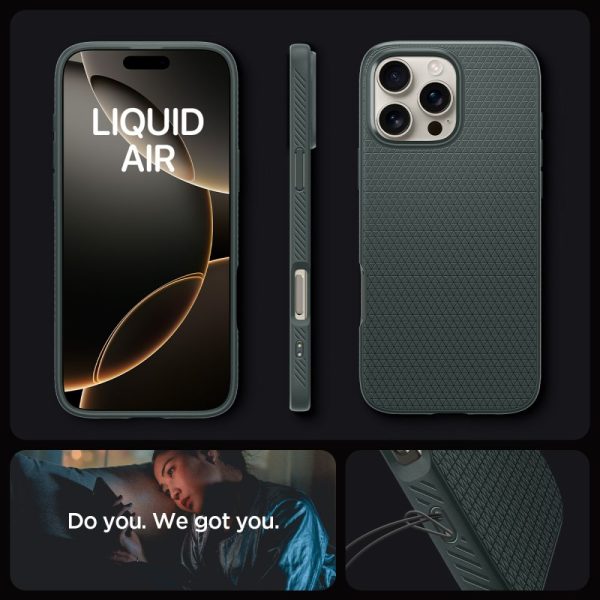 iPhone 16 Pro Max Liquid Air vāciņš - zaļš