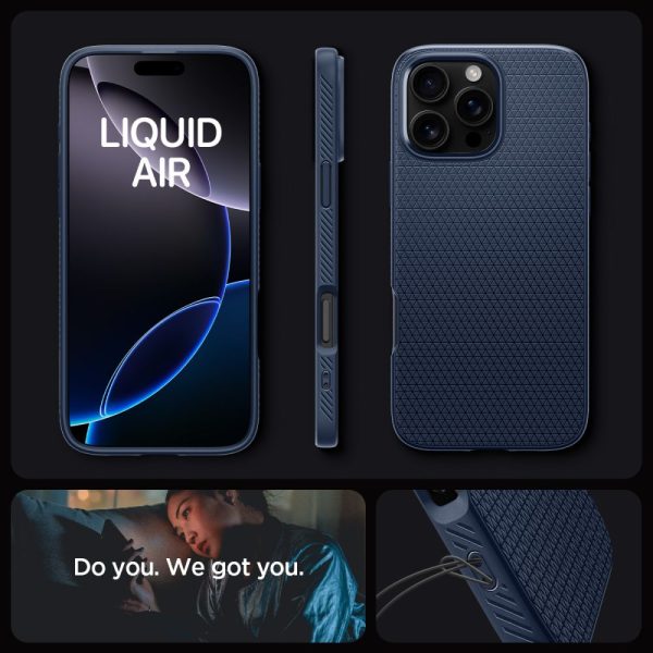 iPhone 16 Pro Max Liquid Air vāciņš - zils