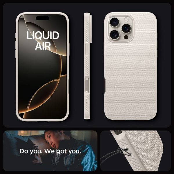 iPhone 16 Pro Max Liquid Air vāciņš - titāns