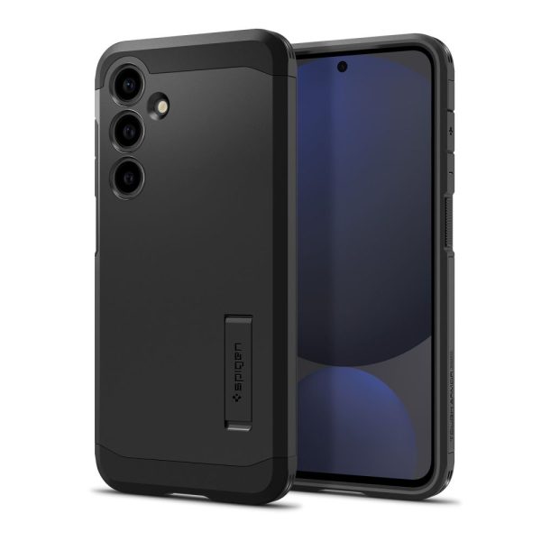Vāciņš ar Samsung Galaxy S24 FE Tough Armor MagSafe aizsargapvalku - melns