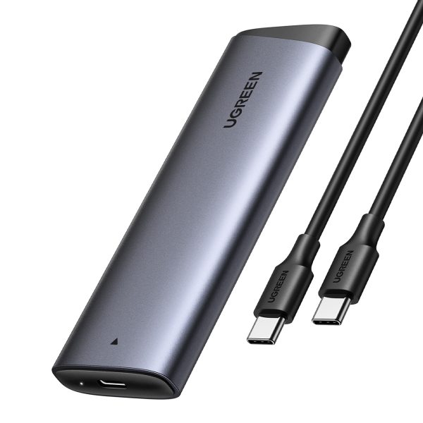 M.2 NVMe PCIe SSD korpuss - sudrabs