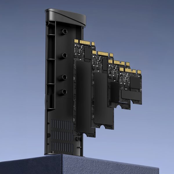 M.2 NVMe PCIe SSD korpuss - sudrabs