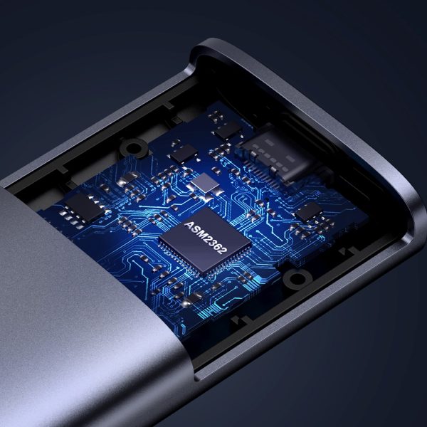 M.2 NVMe PCIe SSD korpuss - sudrabs