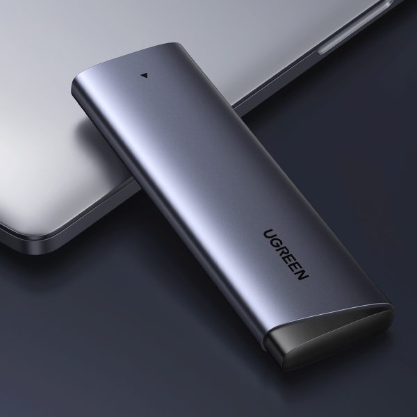 M.2 NVMe PCIe SSD korpuss - sudrabs