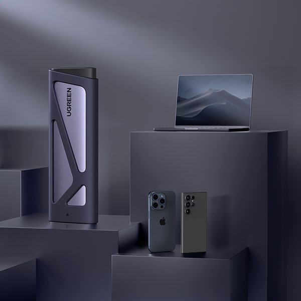 M.2 NVMe/SATA SSD korpuss - sudrabs