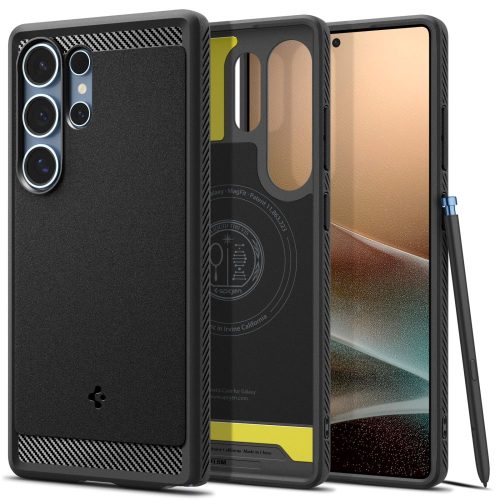 Samsung Galaxy S25 Ultra izturīgs Armor Mag maciņš - melns