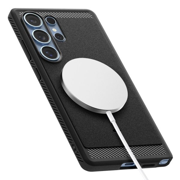 Samsung Galaxy S25 Ultra izturīgs Armor Mag maciņš - melns