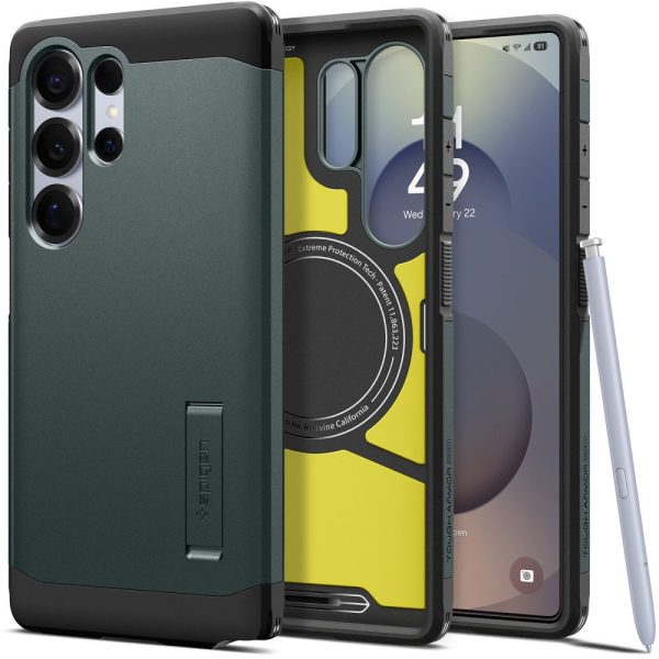 1028483-1-etui-case-na-samsung-galaxy-s25-ultra-tough-armor-spigen-hurtownia-dropshipping.jpg Samsung Galaxy S25 īpaši izturīgs Armor MagSafe vāciņš - zaļš