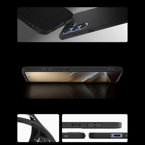 Samsung Galaxy S25+ Liquid Air maciņš - matēti melns