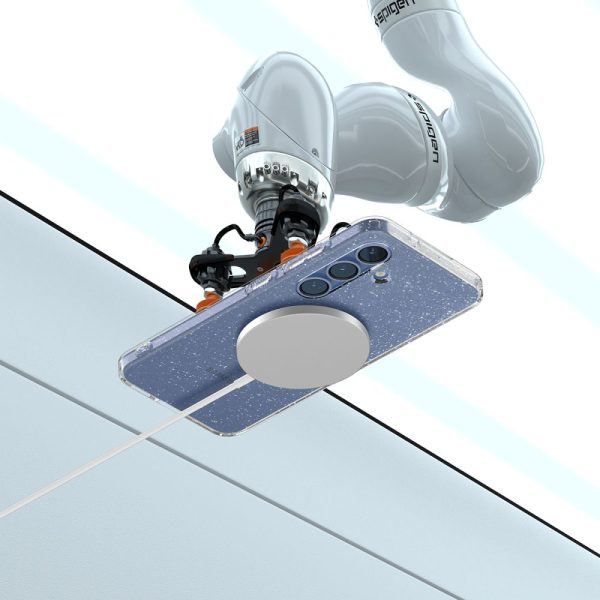 Samsung Galaxy S25+ šķidro kristālu maciņš - caurspīdīgs, mirdzošs