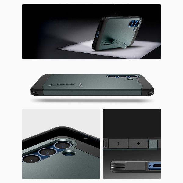 1028518-19-etui-na-samsung-galaxy-s25-z-podstawka-tough-armor-spigen-hurtownia-dropshipping.jpg Samsung Galaxy S25 maciņš ar izturīgu Armor MagSafe statīvu - zaļš