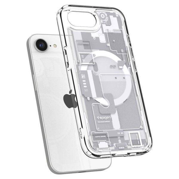 iPhone 16e Zero One Ultra Hybrid MagSafe vāciņš — balts