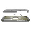 iPhone 16e aizmugurējais vāciņš ar izturīgu Armor MagSafe statīvu - caurspīdīgi pelēks