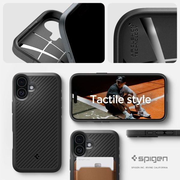 iPhone 16 Core Armor vāciņš - matēti melns