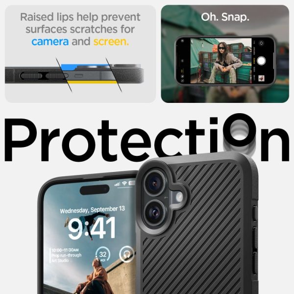 iPhone 16 Core Armor vāciņš - matēti melns