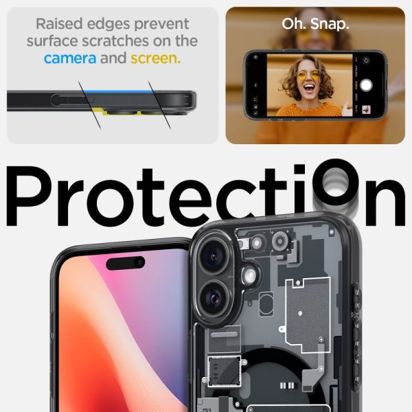 iPhone 16 Ultra Hybrid MagSafe Zero One aizsargvāciņš — tumši pelēks