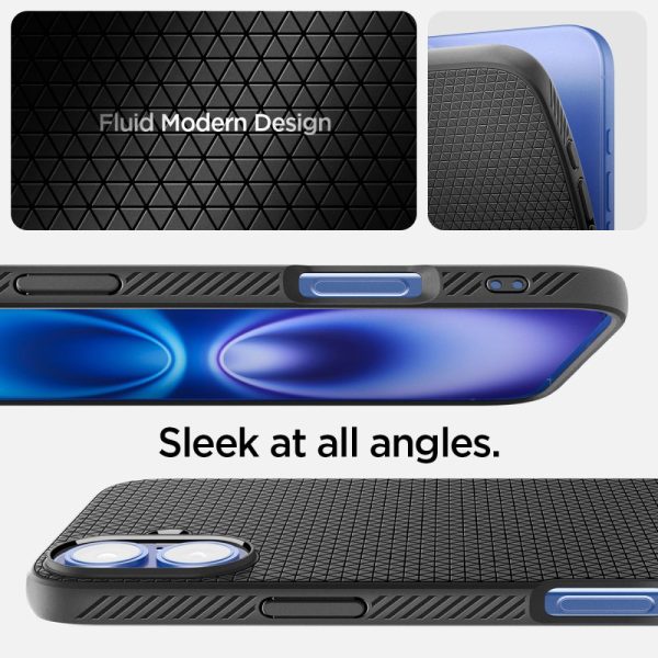 iPhone 16 Liquid Air vāciņš - melns