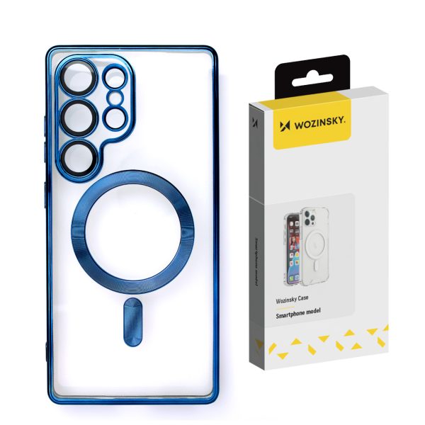 Samsung Galaxy S25+ galvanizēts maciņš ar Magsafe tehnoloģiju — zils