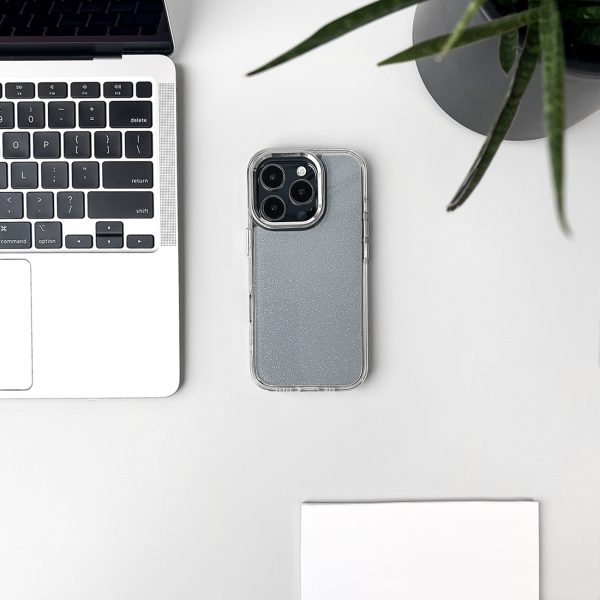 Samsung Galaxy S25 mirdzošs vāciņš - caurspīdīgs ar mirdzumiem