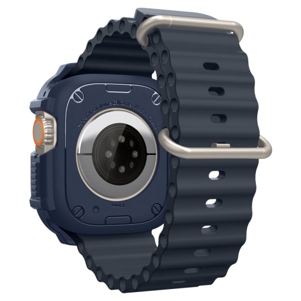 Apple Watch Ultra 1/2 Rugged Armor aizsargapvalks, 49 mm - tumši zils