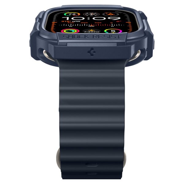 Apple Watch Ultra 1/2 Rugged Armor aizsargapvalks, 49 mm - tumši zils