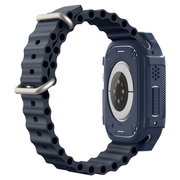 Apple Watch Ultra 1/2 Rugged Armor aizsargapvalks, 49 mm - tumši zils